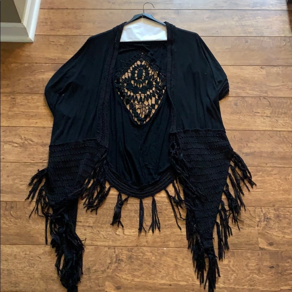 Fringe Cardigan short sleeve